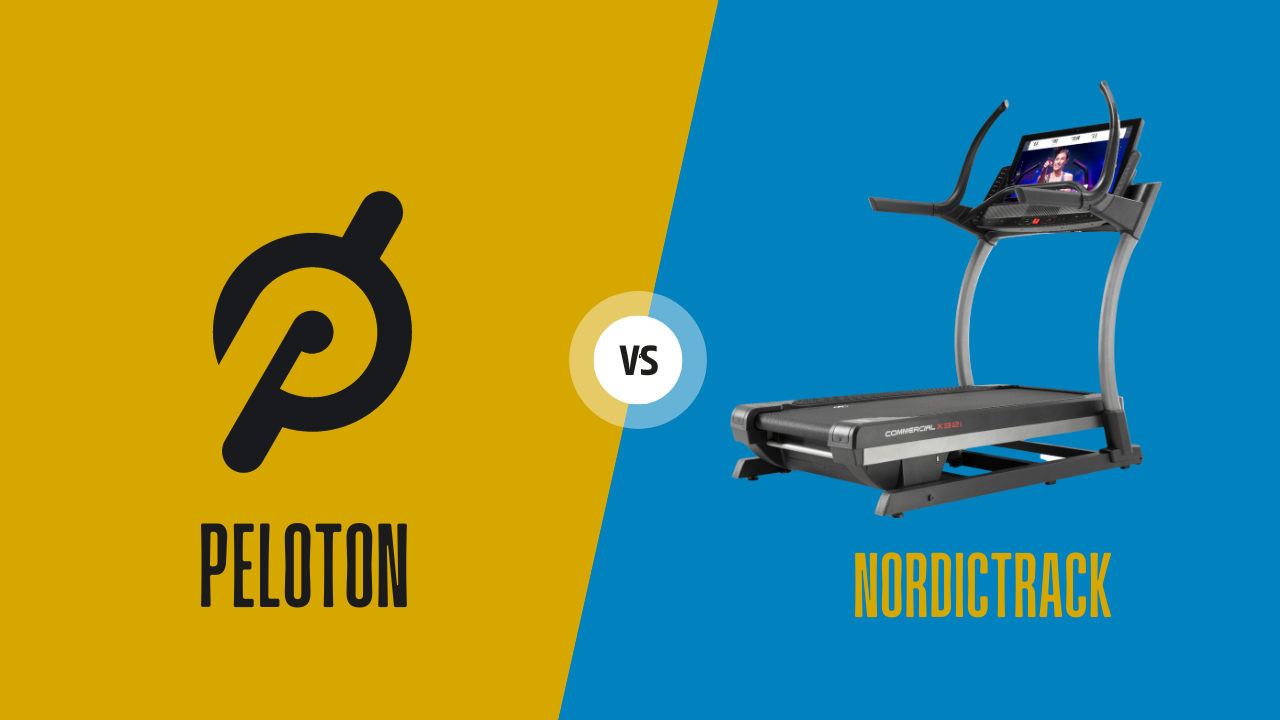 Peloton-Vs-NordicTrack-Bike: A comparison image featuring Peloton and NordicTrack bikes side by side.